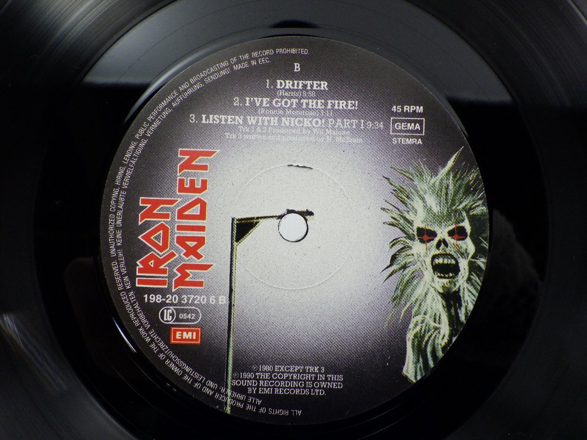 Iron Maiden「Running Free ・ Sanctuary」LP（12インチ）/EMI Electrola(198-20 3718 6)/洋楽ロック_画像2