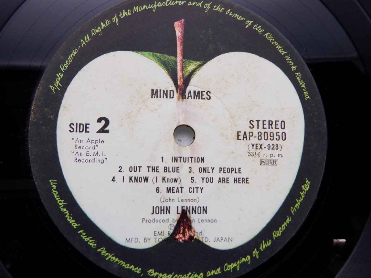 John Lennon「Mind Games」LP（12インチ）/Apple Records(EAP-80950)/洋楽ロック_画像2