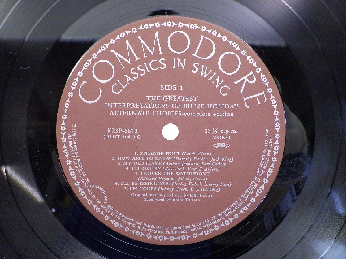 Billie Holiday(bi Lee * Hori tei)[Strange Fruit No.2]LP(12 дюймовый )/Commodore(K23P-6612)/Jazz