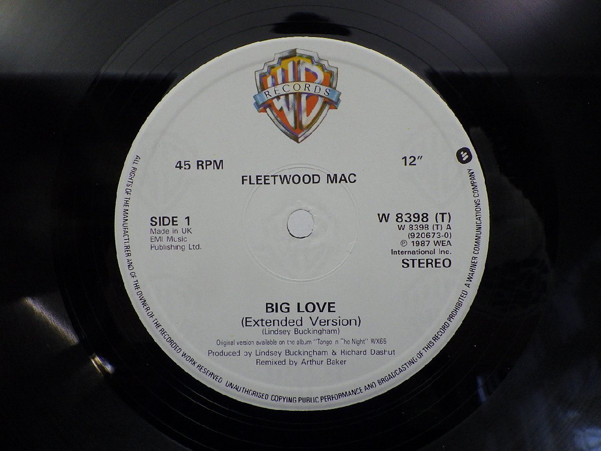Fleetwood Mac「Big Love」LP（12インチ）/Warner Bros. Records(W8398 T)/洋楽ロック_画像2