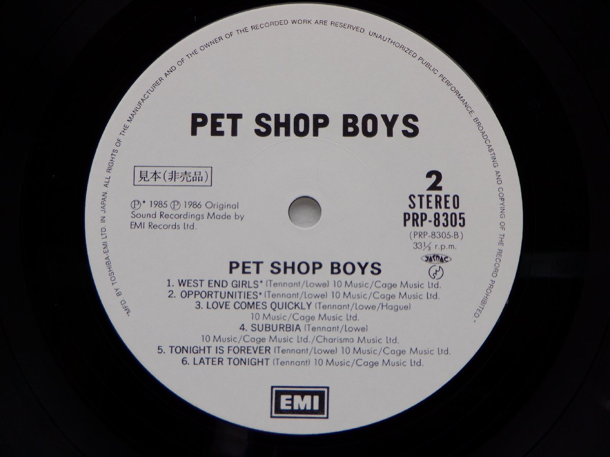 [ sample record ]Pet Shop Boys[Now Playing]LP(12 -inch )/EMI(PRP-8305)/ western-style music lock 