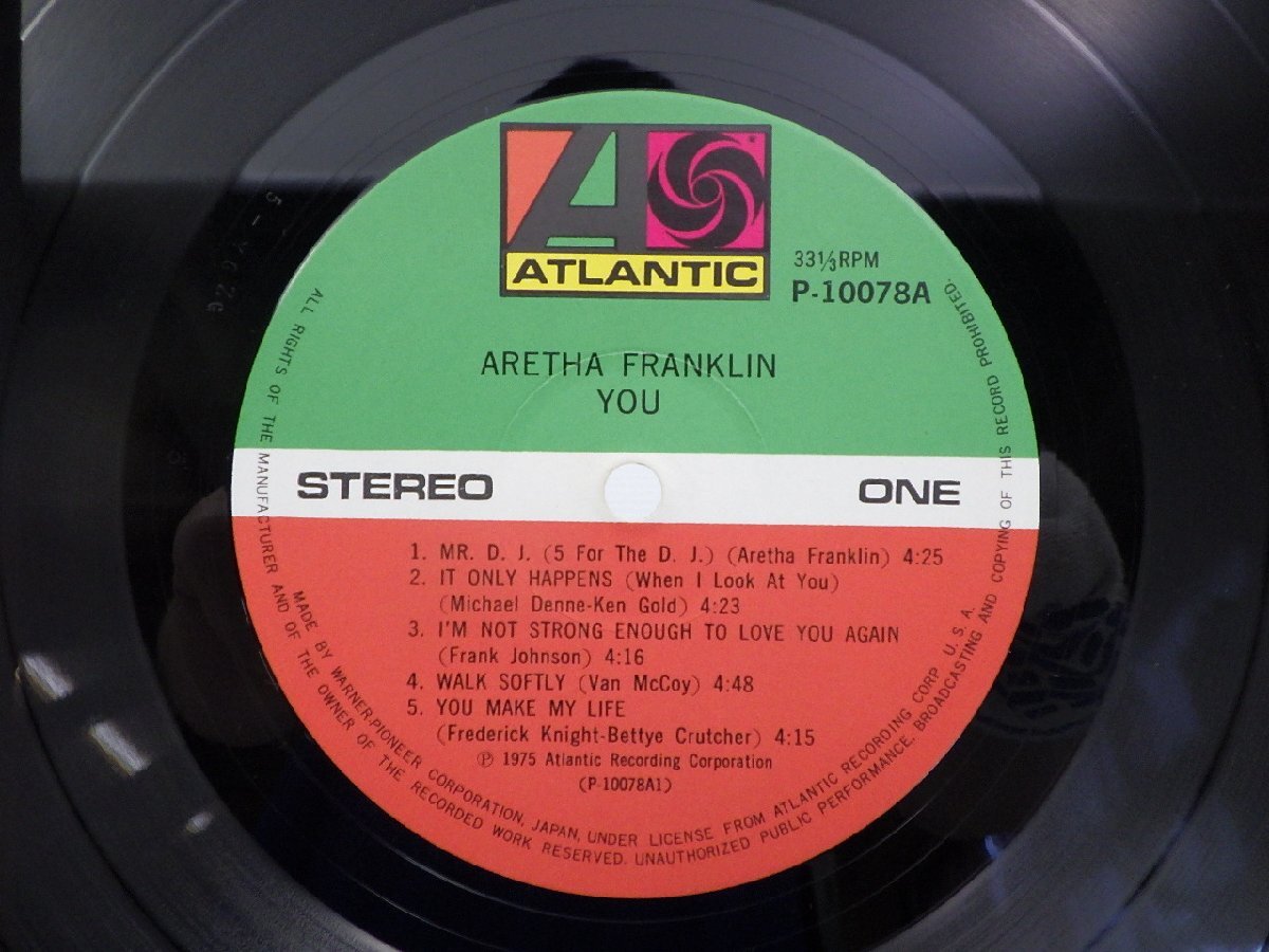 Aretha Franklin「You」LP（12インチ）/Atlantic(P-10078A)/ファンクソウル_画像2