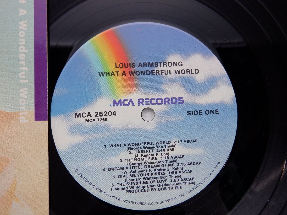 Louis Armstrong「What A Wonderful World」LP（12インチ）/MCA Records(MCA-25204)/ジャズ_画像2