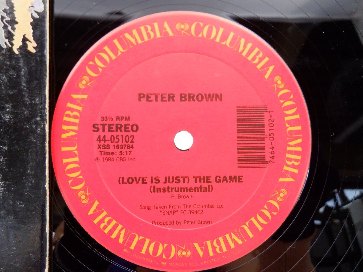 Peter Brown (2)「(Love Is Just) The Game」LP（12インチ）/Columbia(44-05102)/ヒップホップ_画像2