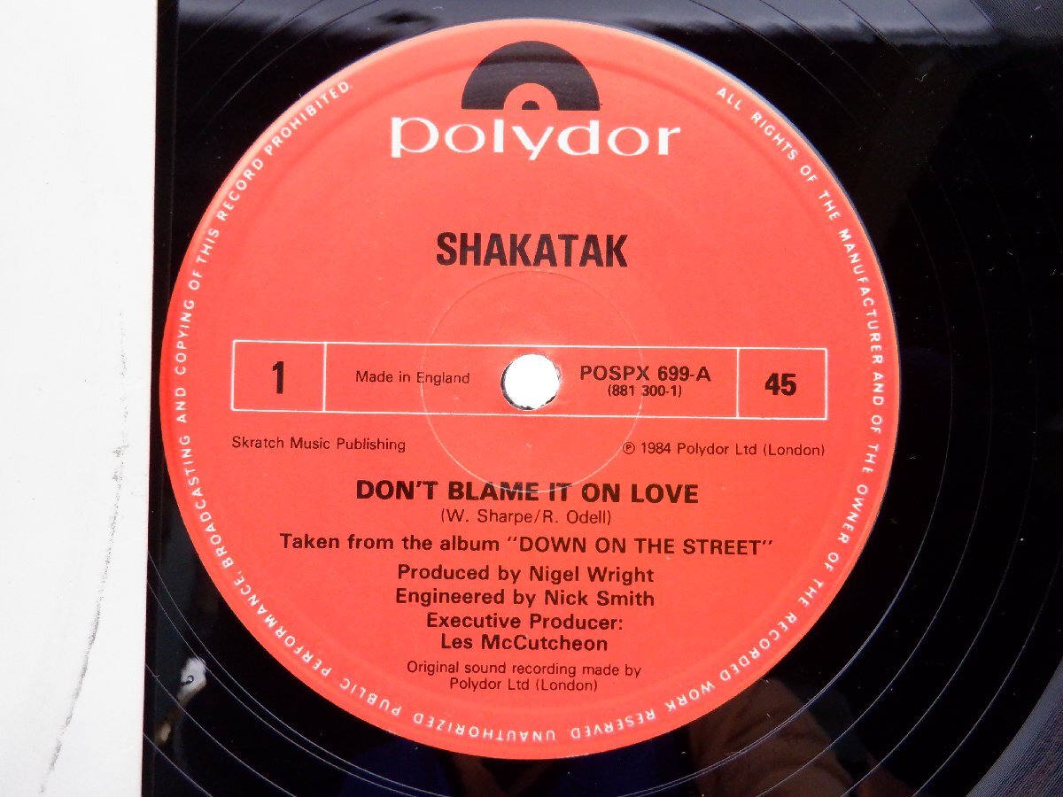 Shakatak「Don't Blame It On Love (Full Length Version)」LP（12インチ）/Polydor(POSPX 699)/ヒップホップ_画像2