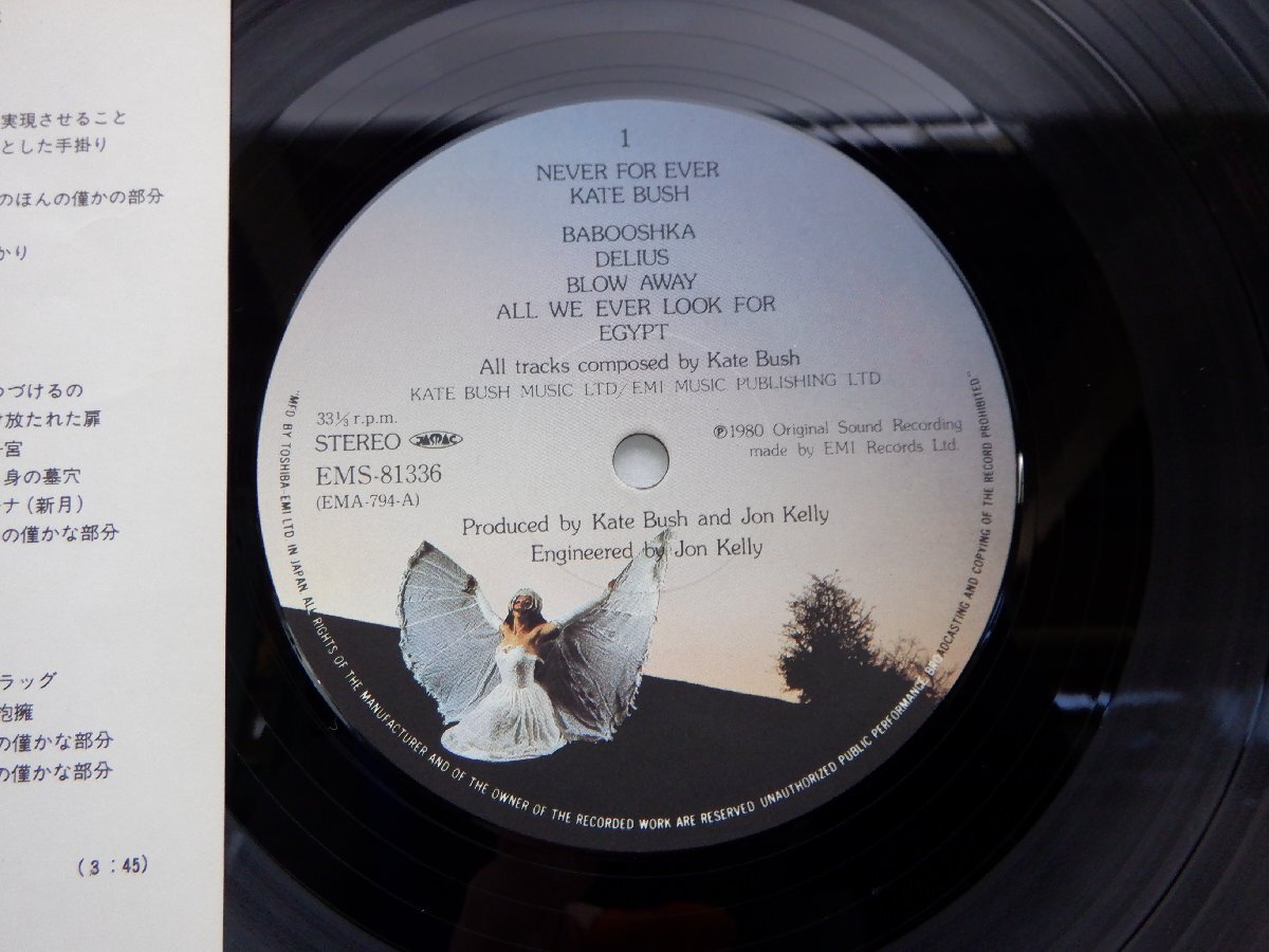 Kate Bush( Kate * bush )[Never For Ever(. monogatari )]LP(12 -inch )/Toshiba Records/ Toshiba EMI(EMS-81336)/ Japanese music pops 