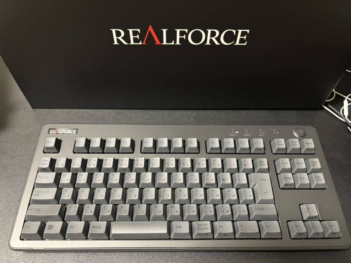 リアルフォース/ REALFORCE R3 キーボード ハイブリッド テンキーレス 45g 日本語配列 ブラック&ダークグレー / R3HC11_画像1