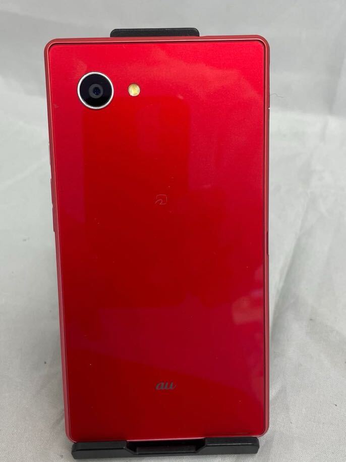 【 AQUOS SHV33 スマートフォン au レッド 動作確認済 】_画像3