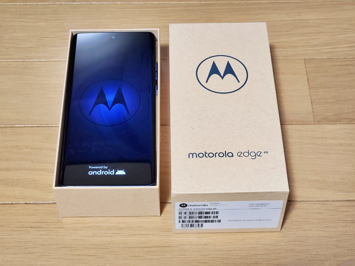 motorola edge 40 ルナブルー 中古美品 256GB 8GB SIMフリー 制限なし_画像1