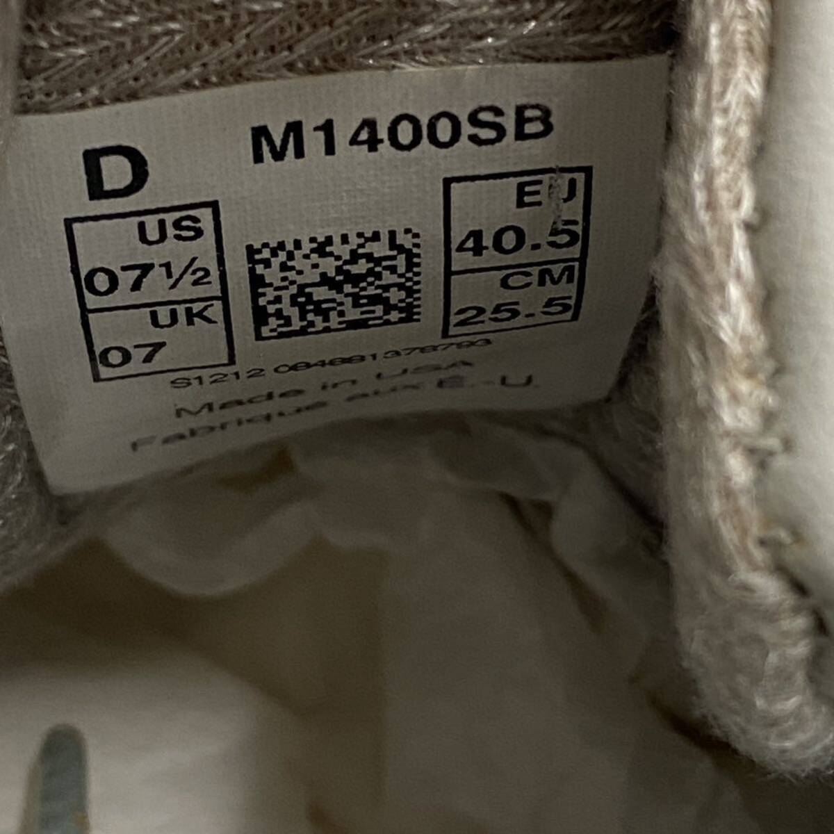 Ae8《USA製》NEW BALANCE ニューバランス M1400sb ローカットスニーカー 25.5cm スティールブルー メンズ 男性用 靴 スニーカーの画像8