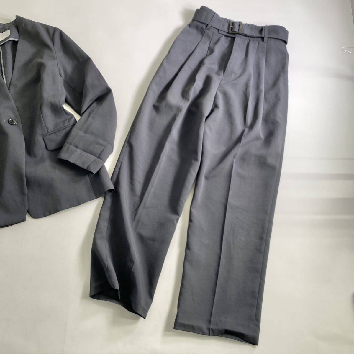 Ae11 URBAN RESEARCH Urban Research pants setup casual oks no color jacket / belt attaching high waist pants 36