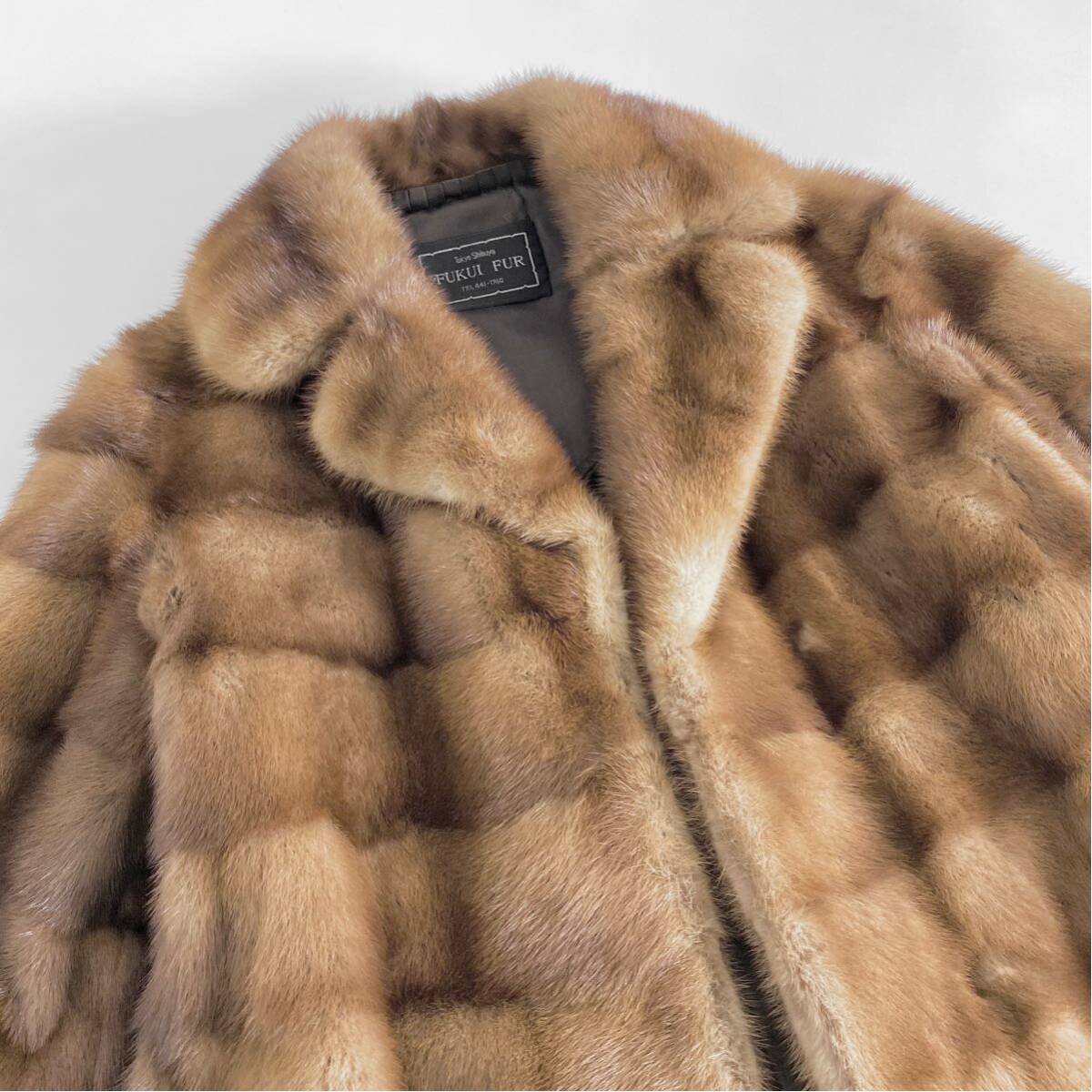 19e11《最高級》FUKUI FUR パステルミンク ミンクコート 毛皮コート フリー レディース MINK FUR ミンクファー _画像3