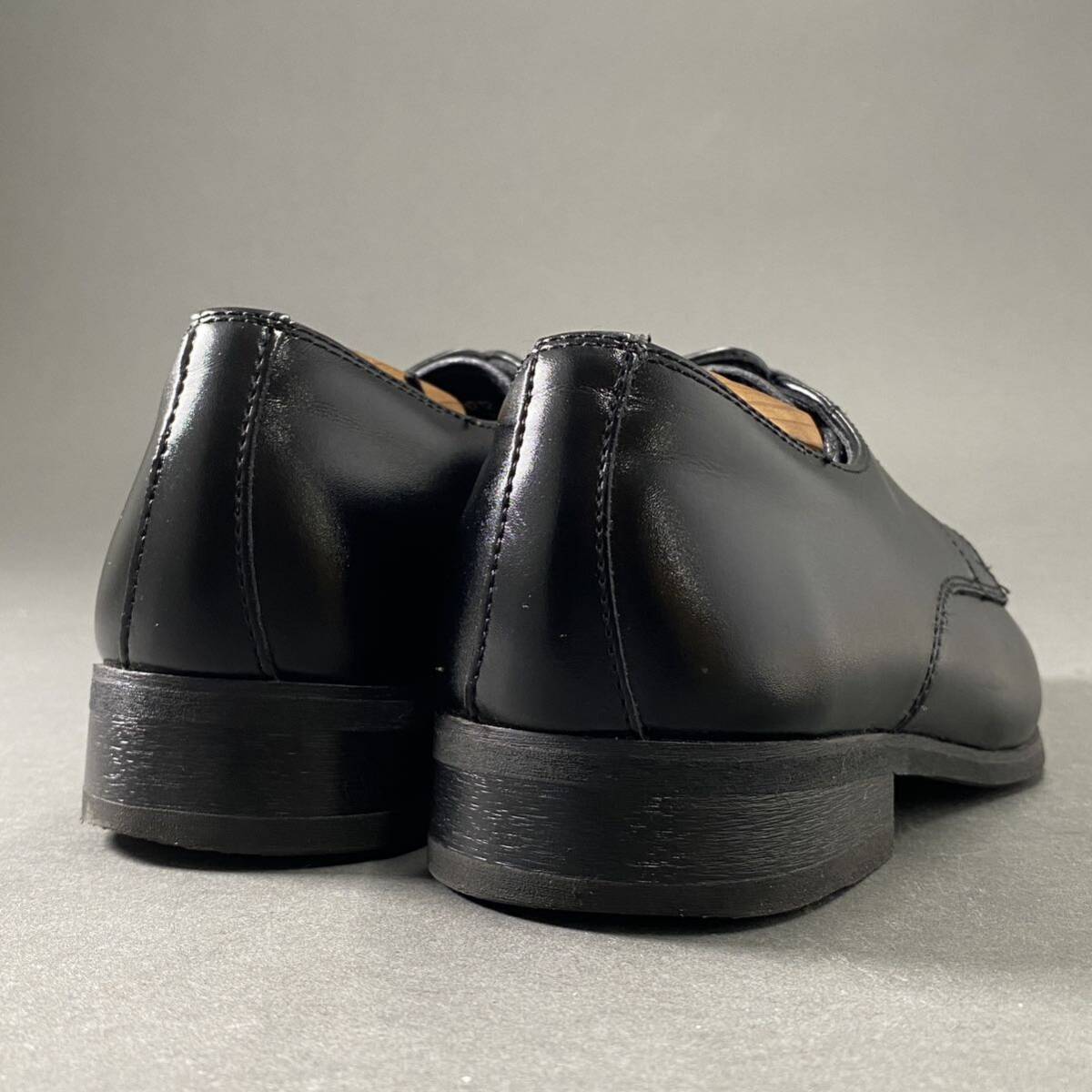 Ee14 RESPECTNERO リスペクトネロ ビジネスシューズ レザーシューズ プレーントゥ 革靴 ブラック 25.0cm メンズ 紳士靴_画像6