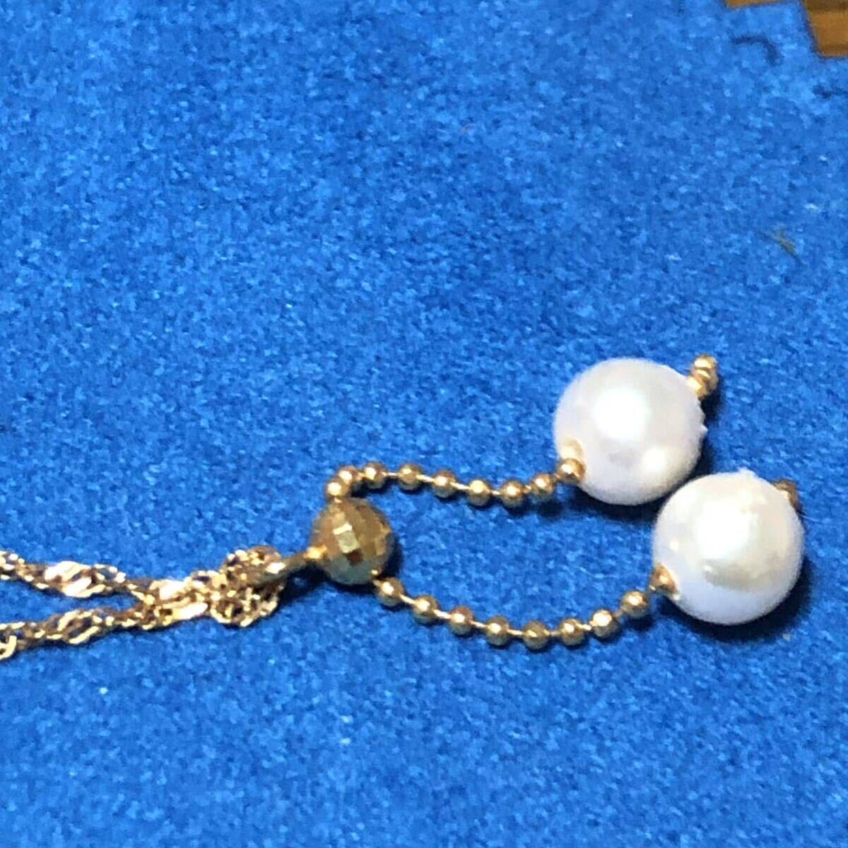 K18 パールネックレス　真珠　品質保証書18金 ネックレス パール　レトロ_画像8