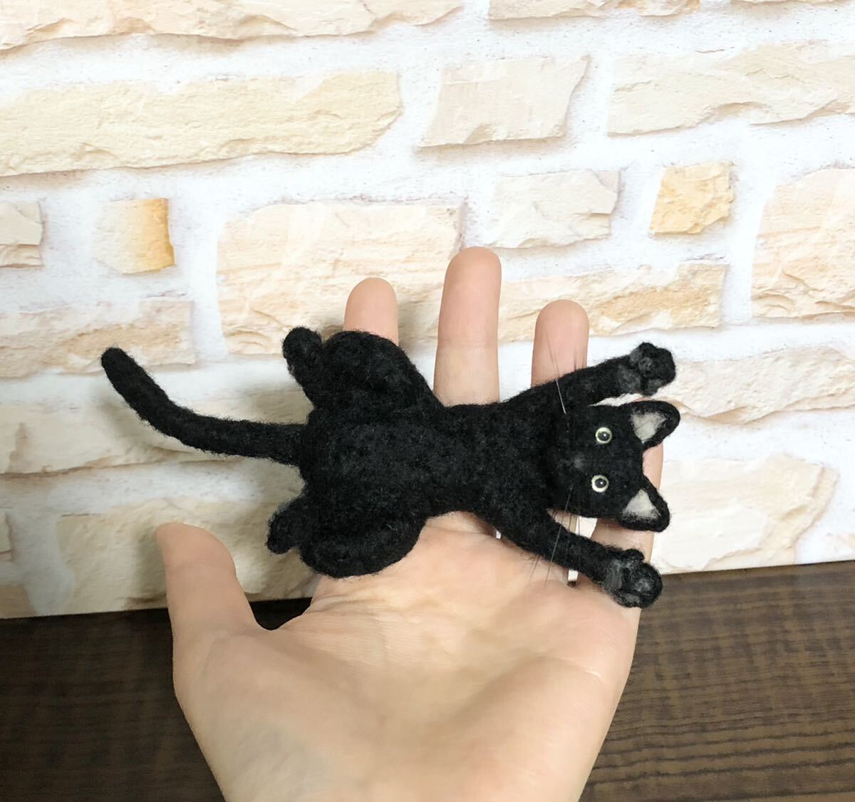 黒猫　羊毛フェルト　猫　ハンドメイド _画像8