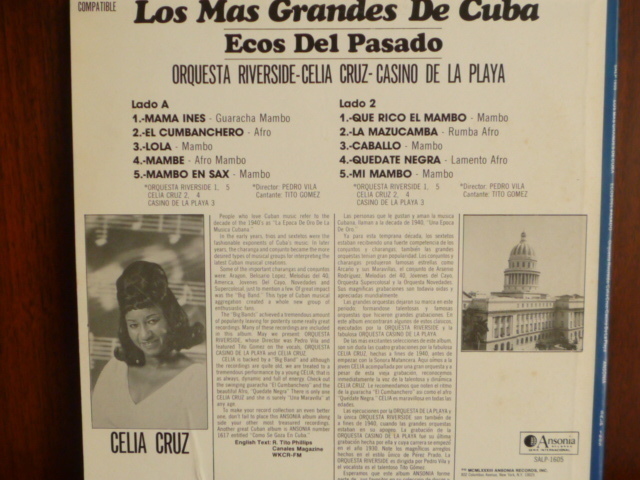 LOS MAS GRANDES DE CUBA/ECOS DEL PASADOー1605 （LP）_画像2