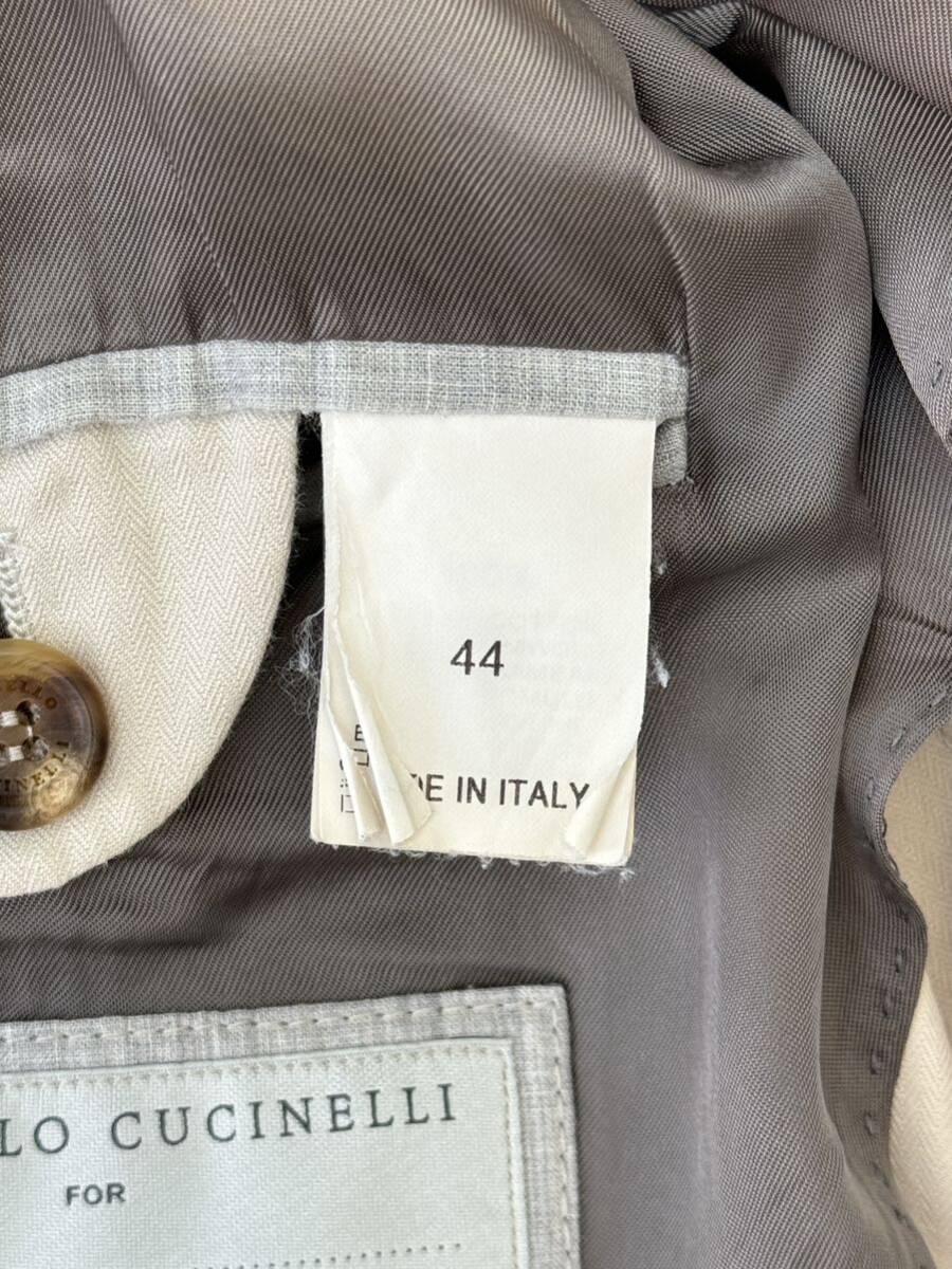 ブルネロクチネリ コットン スーツ ベージュ 44 Brunello Cucinelli セットアップ ジャケット パンツ 上下 綿_画像7