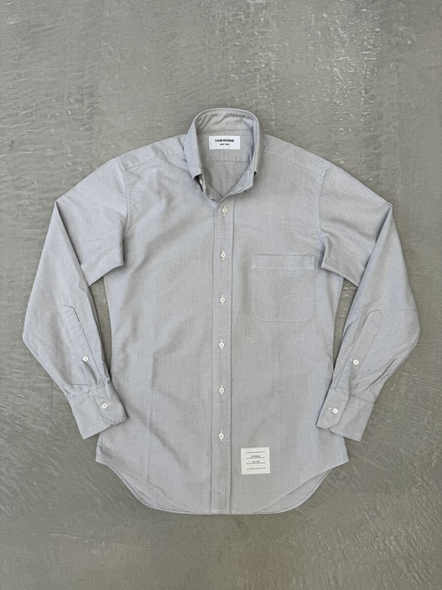  Tom Brown оскфорд рубашка серый 0 THOM BROWNE длинный рукав кнопка down рубашка с длинным рукавом кнопка down рубашка casual рубашка 