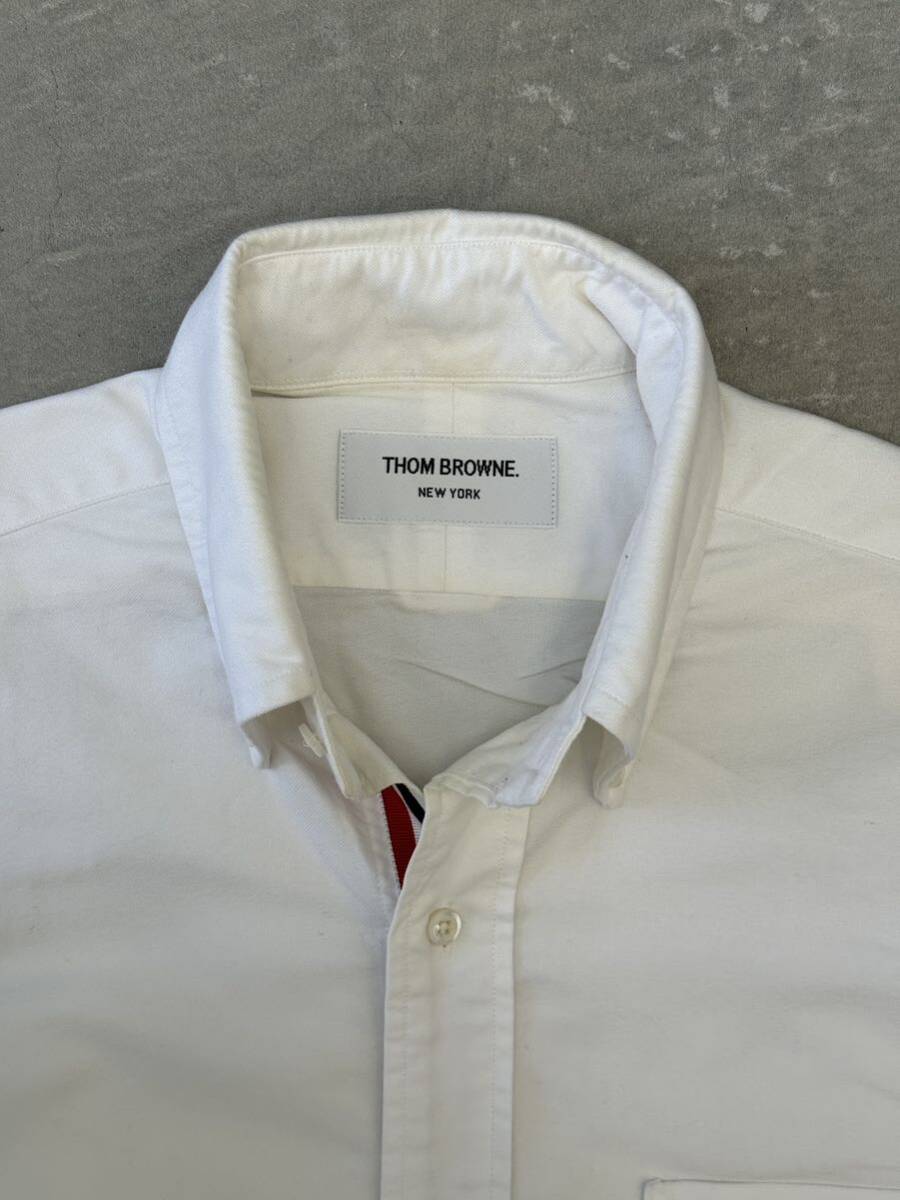  Tom Brown оскфорд рубашка белый 0 THOM BROWNE рубашка с длинным рукавом кнопка down оскфорд рубашка casual 