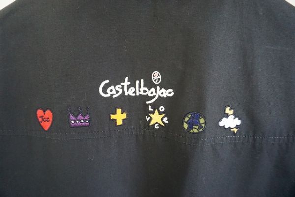 【即決】CASTELBAJAC カステルバジャック メンズ リバーシブルブルゾン 刺繍 プリント コットン ポリエステル 黒系 サイズ:2【880839】_画像4