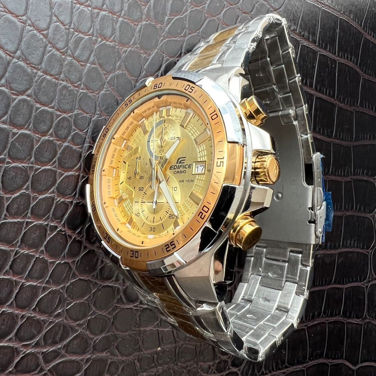 [ unused goods ]CASIO Casio EDIFICE Edifice wristwatch chronograph regular goods business men's 10 atmospheric pressure waterproof Divers watch NO.788