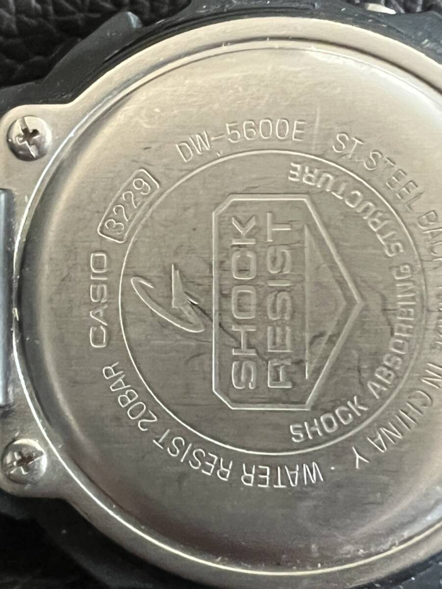 CASIO カシオ G-SHOCK Gショック DW-5600E 黒ブラック 腕時計 電池切れ 動作未確認_画像7