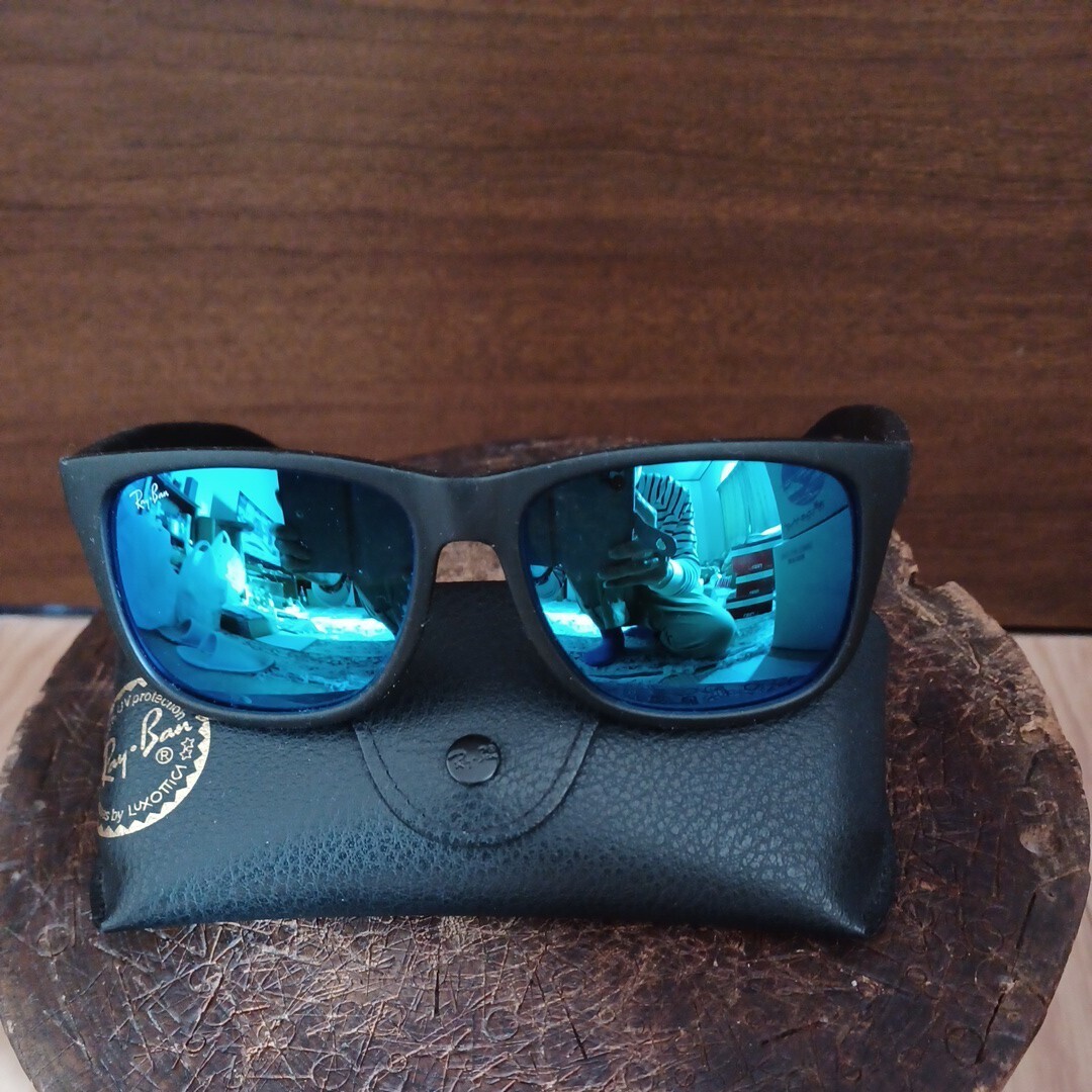 RayBan レイバン サングラス 眼鏡 ファッション ヴィンテージ めがね ブルー フレーム 黒 RB4165-F 622/55の画像1