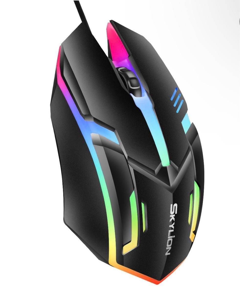 光るキーボード 7色光るマウス テンキー付き かっこいい人気 PC 黒色 有線 