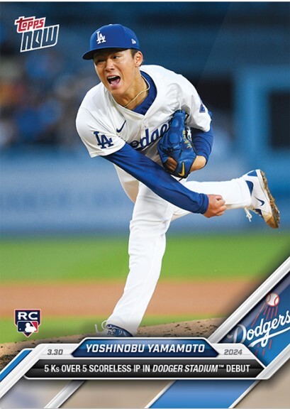 ■TOPPS NOW 2024　山本由伸　ドジャース スタジアム 初登板 記念カード YOSHINOBU YAMAMOTO card #24　ゆうパケットポストmini可能　④_画像1