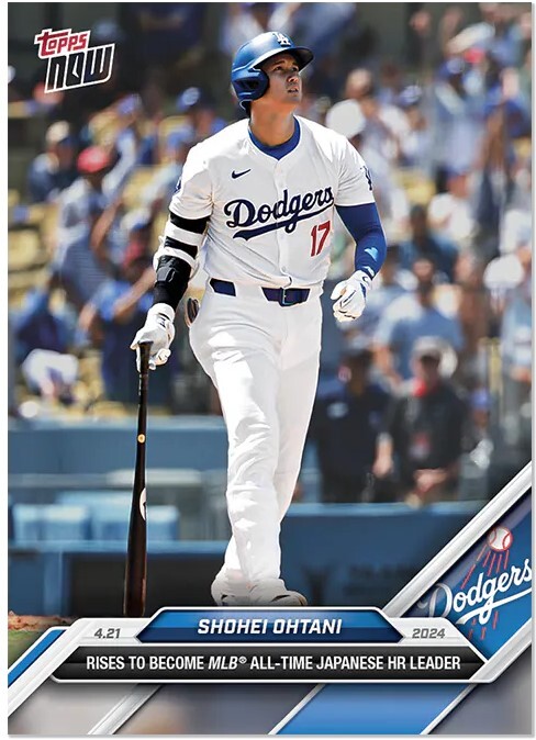 永久保存■限定 Topps now Shohei Ohtani 大谷翔平 日本人メジャー最多176号ホームランカード Los Angeles Dodgers ドジャース _画像1