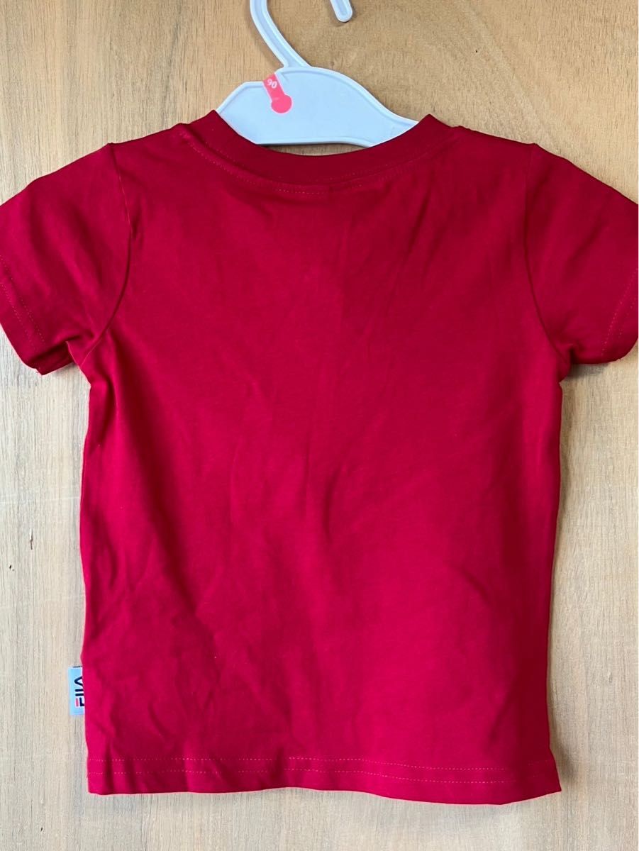 西松屋 赤色 赤地 FILA フィラ ベビー 90cm 男の子 保育園着  Tシャツ 半袖Tシャツ  トップス 薄手 