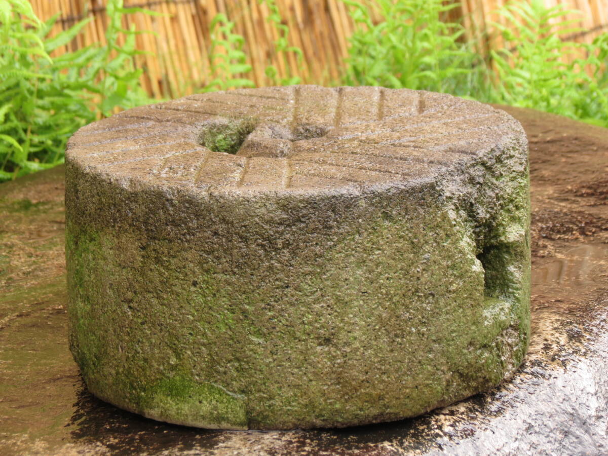 敷石 直径27.8cm 重量15kg 石臼 飛石 庭石 天然石の画像2