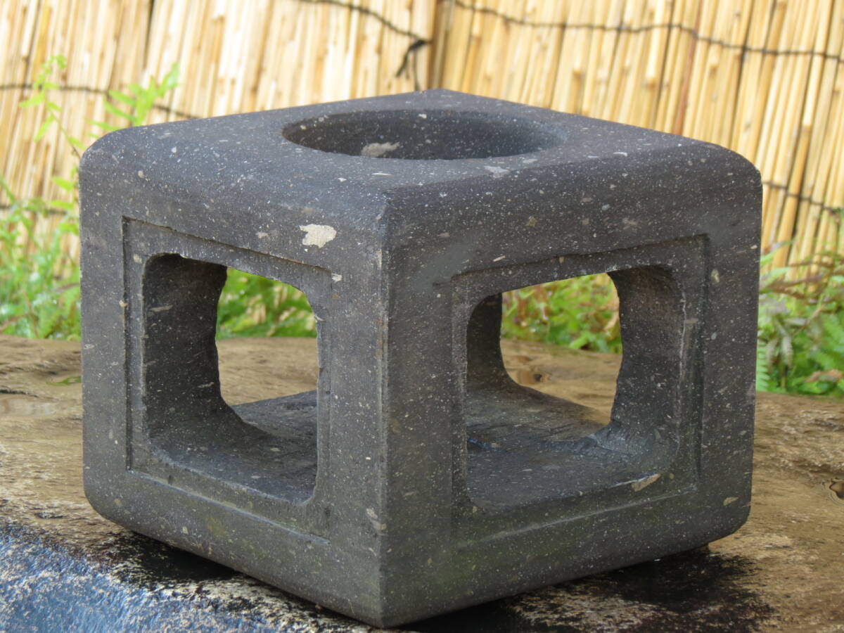  огонь пакет ширина 25cm масса 12kg двор камень камень лампа . Kyushu производство натуральный камень 