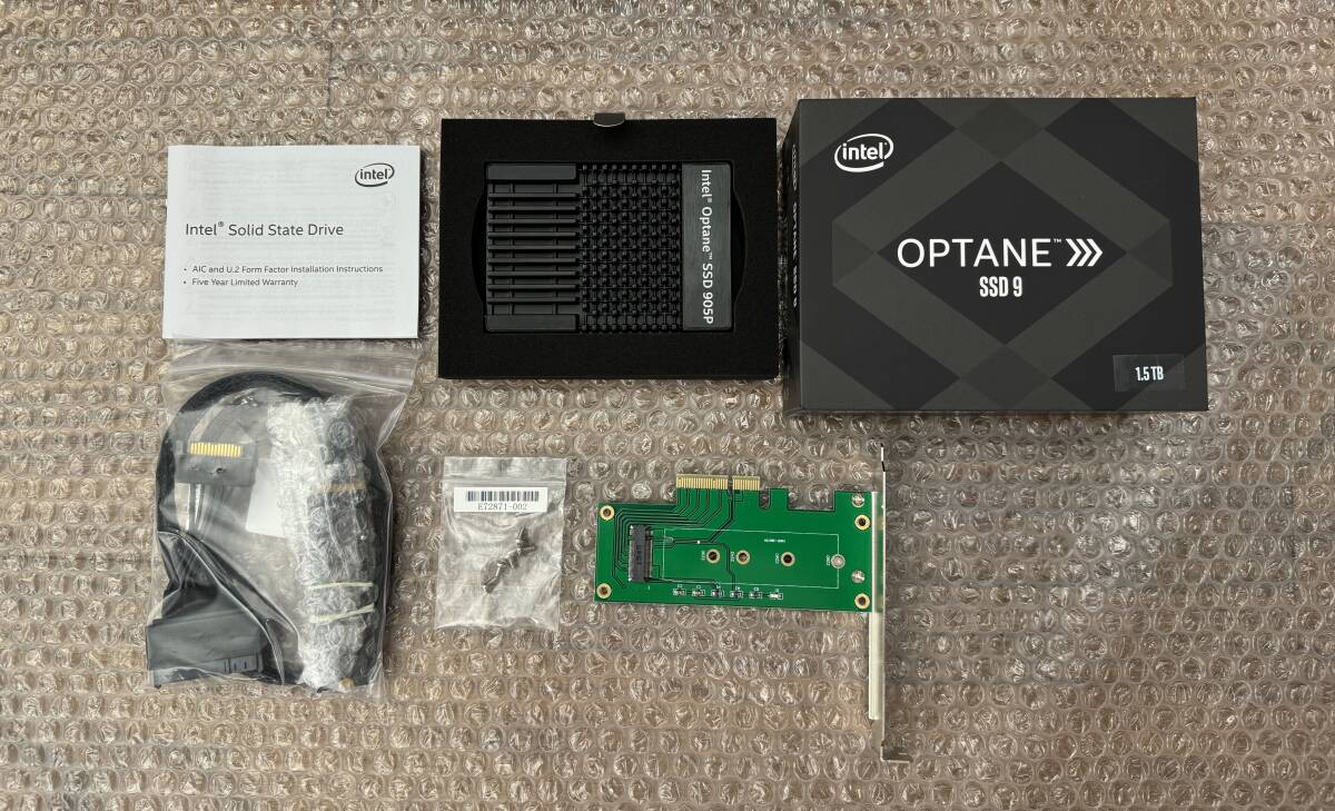 Intel Optane SSD 905P 1.5TB U.2 M.2 PCI-Express ケーブル 変換アダプタ 付属 ②の画像2