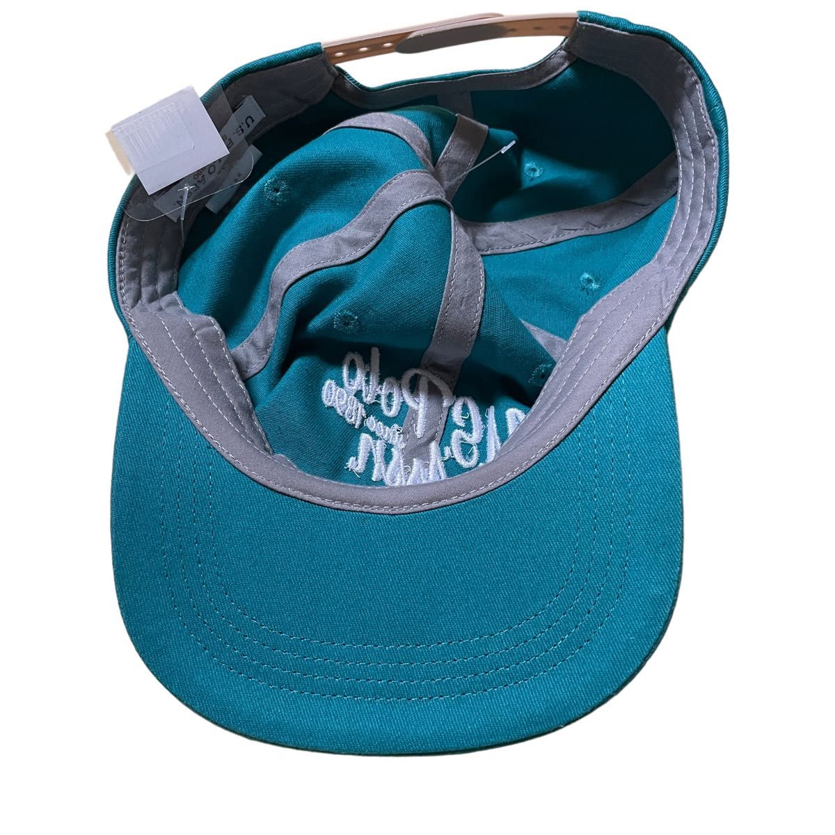 【未使用】ユーエスポロアッスン　刺繍　ロゴキャップ　 帽子　ワークキャップ　ベースボールキャップ　ライトブルー　青　水色　ペア