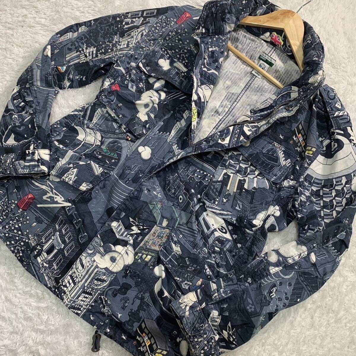 [ rare *XL]Paul Smith Paul Smith total pattern jacket mountain parka military jacket blouson men's Vintage LL