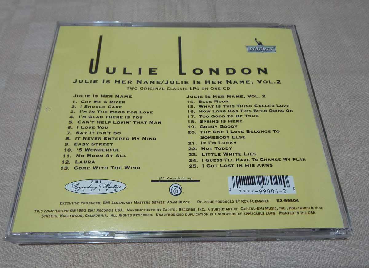 ジュリー・ロンドン/Julie London「Julie Is Her Name / Julie Is Her Name Vol. 2」_画像2