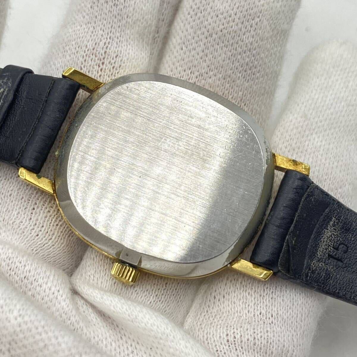 OMEGA オメガ De Ville クォーツ ゴールド文字盤 腕時計 デビル デヴィル アンティーク ヴィンテージ プッシュ式 リューズの画像7