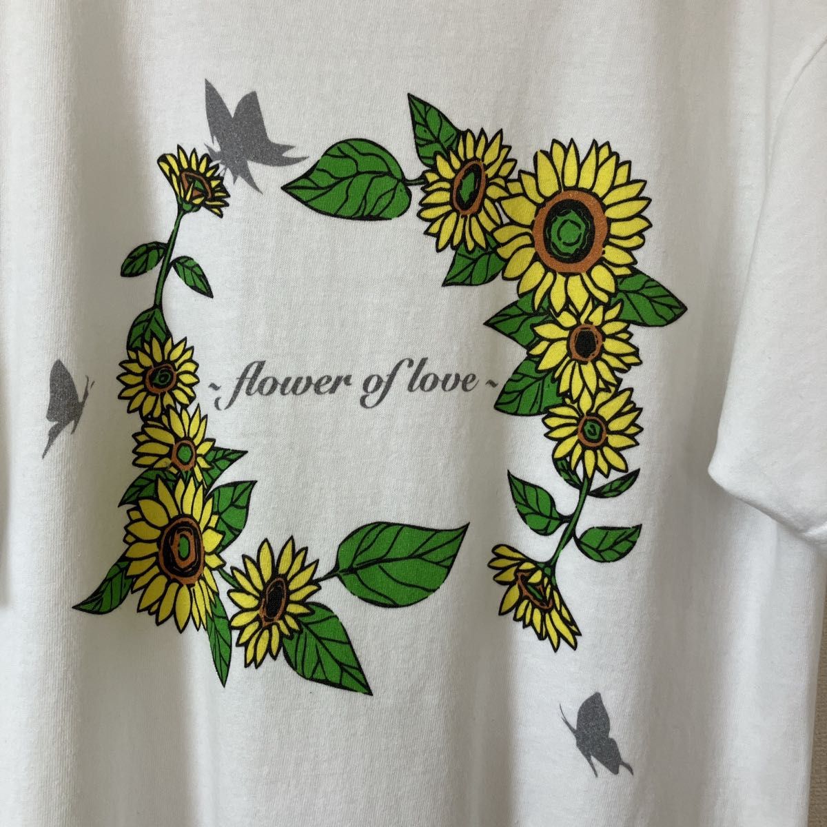 【良品】flower of love｜フラワーオブラブ，半袖Tシャツ，花，向日葵