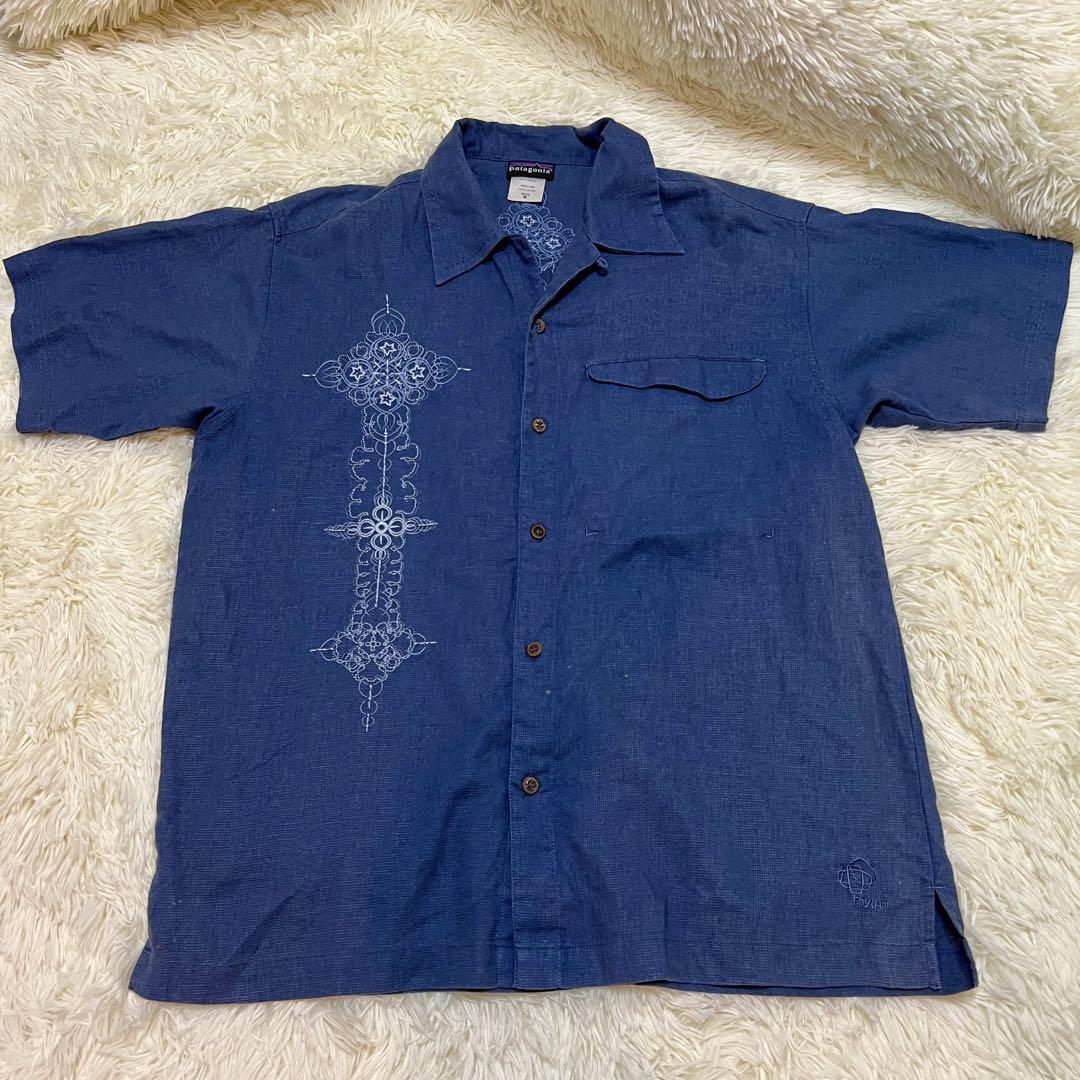 8262円 【希少】patagonia rhythm 刺繍シャツ 半袖 パタゴニア 8262円 【希少】patagonia rhythm 刺繍シャツ 半袖 パタゴニア
