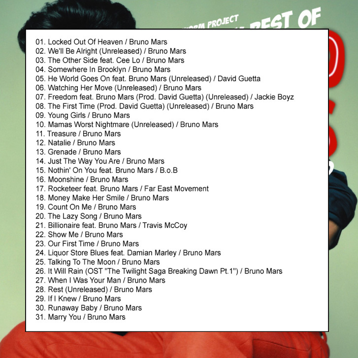 【限定1SET】9,720円→3,790円 Bruno Mars ブルーノマーズ Best MixCD 4個SET【110曲収録】新品 Silk Sonic _画像5