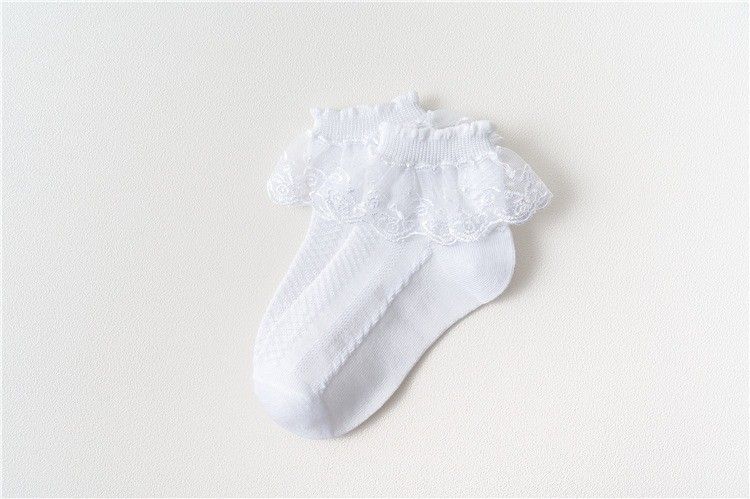 キッズ 靴下 17㎝ 18㎝ 19㎝ ホワイト レース フォーマル 結婚式 白  ソックス 子供用 女の子 17～19㎝
