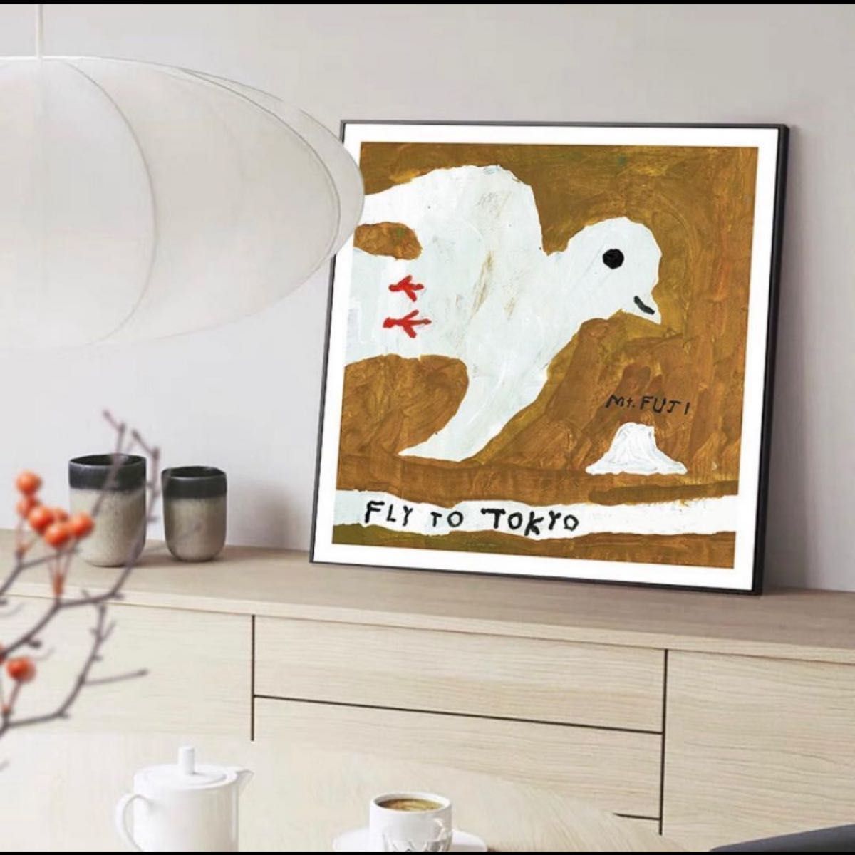 インテリア 印刷物 ポスター アートプリント 壁掛け 壁飾り 北欧風雑貨 韓国 インテリア雑貨 絵画風 プリント 鳥