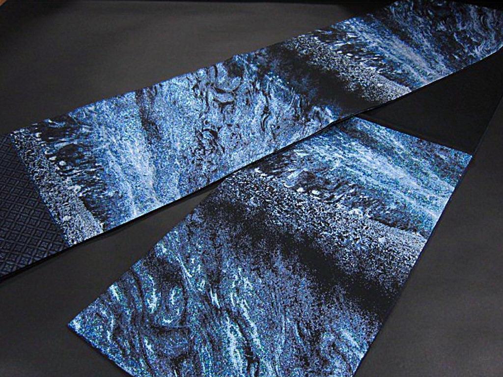 新品未仕立　西陣織六通柄高級袋帯　幻想的美しいグラデーション　 イタリア・青の洞窟_画像4