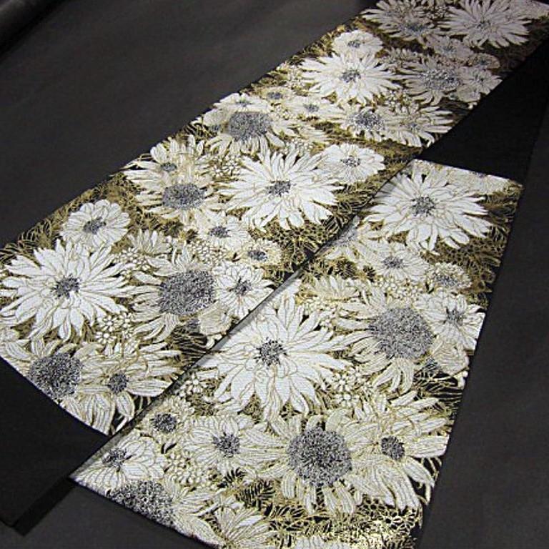 新品未仕立 西陣織六通柄高級袋帯 華麗なボタニカルアートの意匠 の画像1