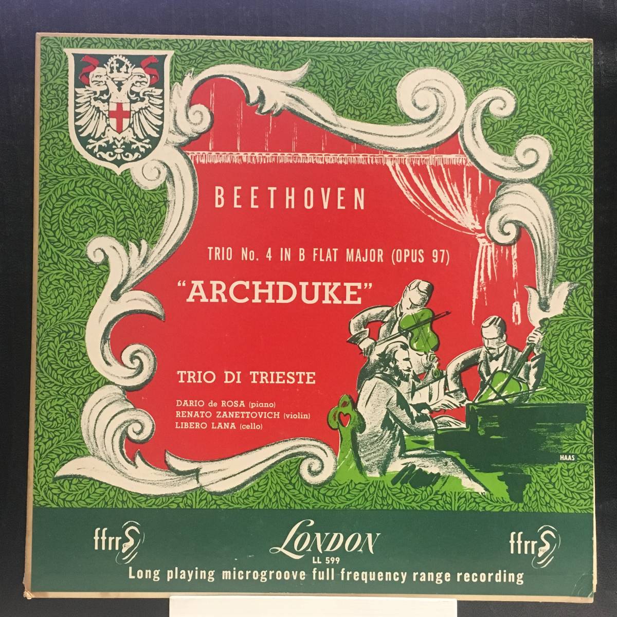 ◆ストリングス ◆ Beethoven ◆ Archduke ◆ Trio No.4 in B Flat major ◆ 英盤 深溝 フラット 重量 London _画像1