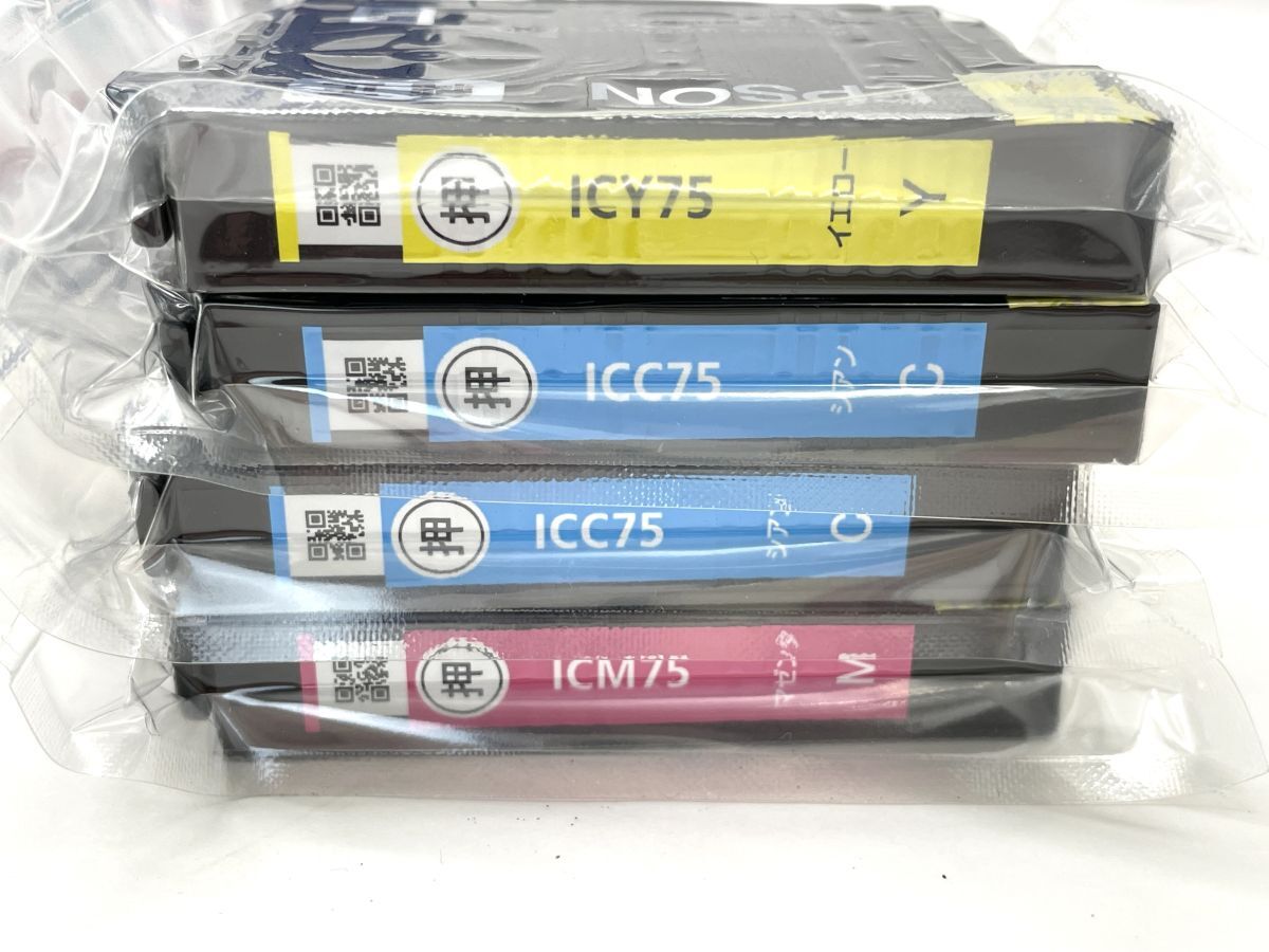 【E605】新品 未開封 純正インクカートリッジ4色パック IC4CL75/単色4本セット EPSON エプソン PX-M740F/PX-M741F/PX-S740用の画像4