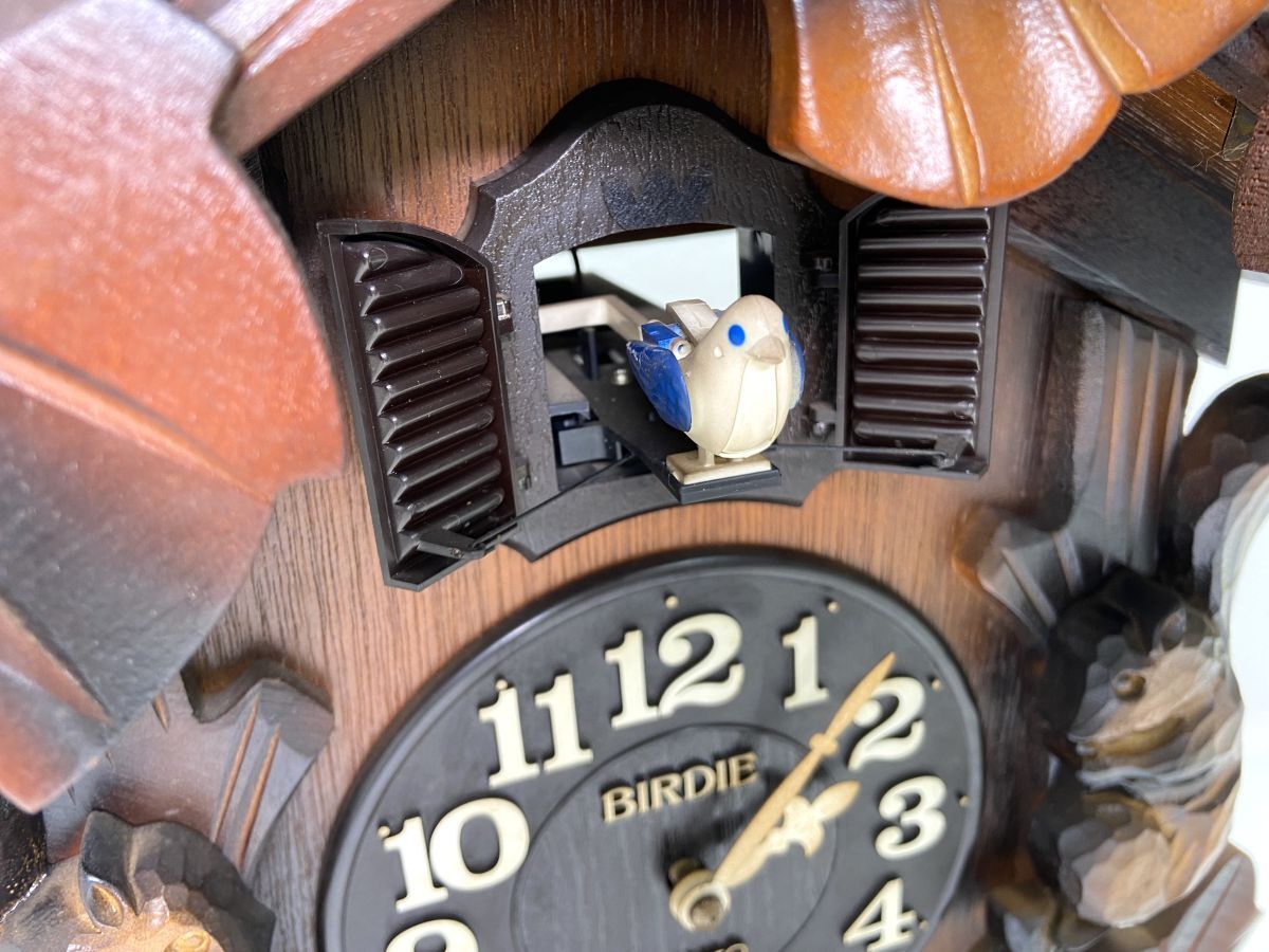 【E597】SEIKO セイコー BIRDIE PB314B 鳩時計 壁掛け時計 時計 昭和レトロ からくり ハト時計の画像4