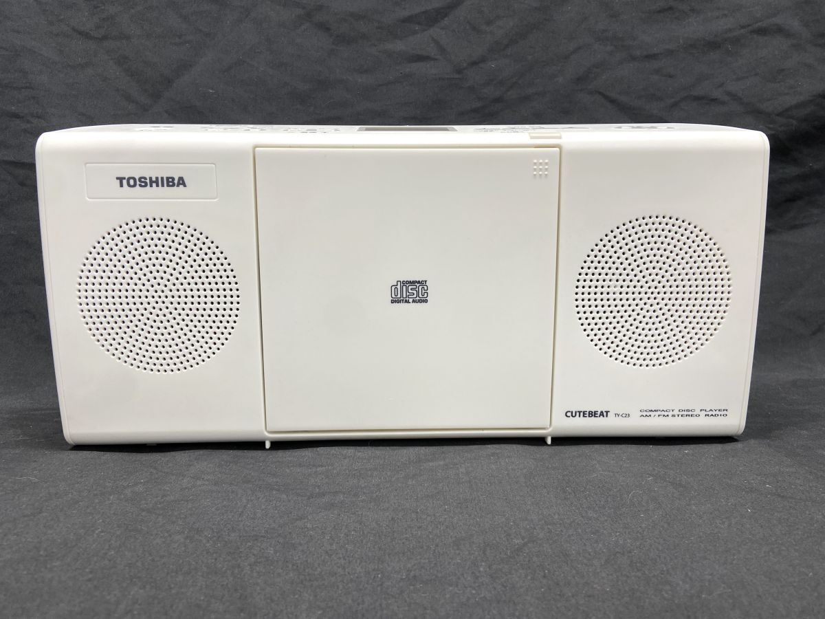 【E816】美品 TOSHIBA CDラジオ TY-C23 2014年製 電化製品 CDプレイヤー ホワイト 動作品 b_画像2