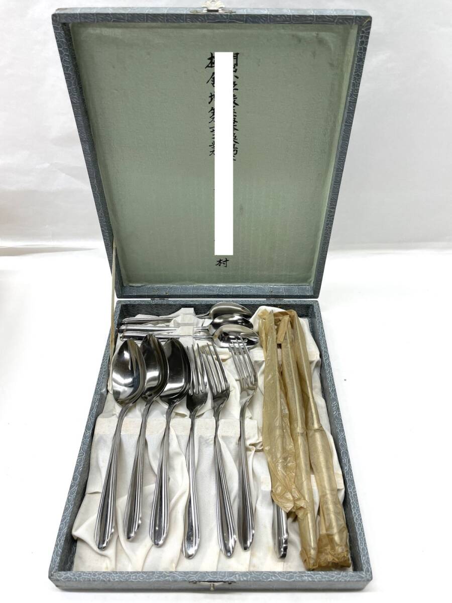 [E745] новый товар не использовался ножи 7 коробка комплект продажа комплектом ложка / вилка / нож и т.п. retro серебряный цвет 